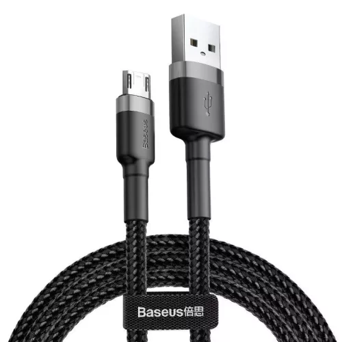 Baseus Cafule USB-C mobil kábel - 200cm - 1,5A - fekete/szürke