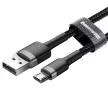 Baseus Cafule USB-C mobil kábel - 200cm - 1,5A - fekete/szürke