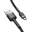 Baseus Cafule USB-C mobil kábel - 200cm - 1,5A - fekete/szürke