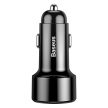 Baseus Magic szivargyújtós töltő - 2x USB QC 3.0 45W - fekete