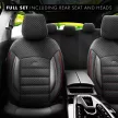 Amio Otom Sport Plus- 11 részes üléshuzat szett- légzsákos - fekete/piros
