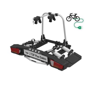   HAKR Trip 2 Top Plus Elektro kerékpárszállító vonóhorogra - 2db E-kerékpárhoz 