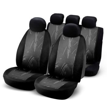   BOTTARI JB9 - 9 részes üléshuzat szett, szürke-fekete színben, fehér mintával