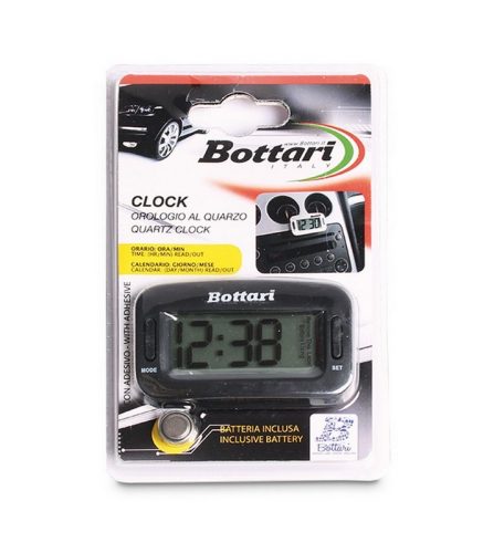 Bottari - digitális óra műszerfalra, univerzális, fekete 