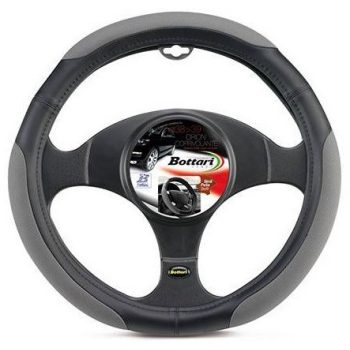   Bottari Orion műbör kormányvédő - fekete-szürke - M 37-39cm