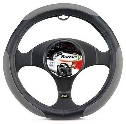 Bottari Orion műbör kormányvédő - fekete-szürke - M 37-39cm