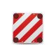 Bottari - prizmás tábla, univerzális, 50x50cm, piros-fehér csíkos