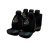 BOTTARI My Flower Swivel - 9 részes üléshuzat szett, fekete, zöld-lila-fehér mintás