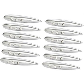 Ajtóélvédő króm - 3 kristállyal - 12db