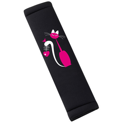 Biztonsági öv párna - pink cicus - párban