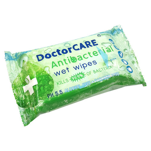 Doctor Care antibakteriális törlőkendő - 15db