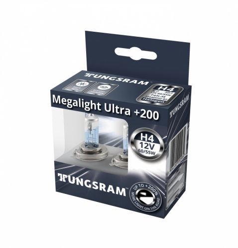 Tungsram Megalight Ultra +200% H4 halogén izzó - párban