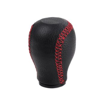 Bőr sebváltógomb - piros varással