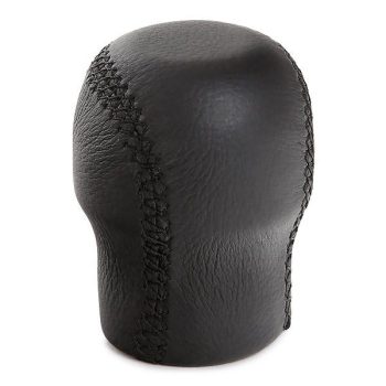 Bőr felhúzós váltógomb fekete varrással