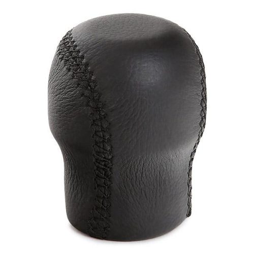 Bőr felhúzós váltógomb fekete varrással