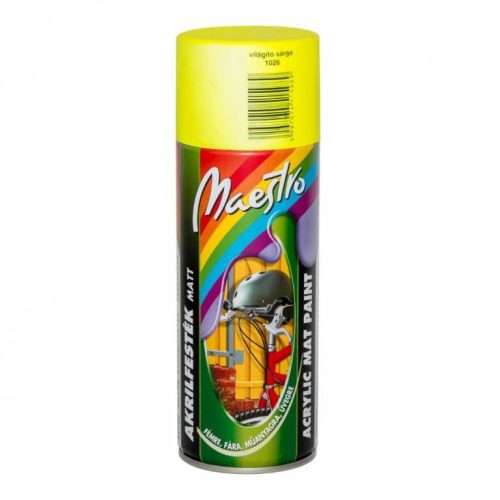 Maestro akrilfesték aeroszol - világító sárga - 400 ml