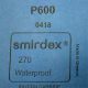 Smirdex 270 vízálló csiszolópapír - 230x280mm - P600