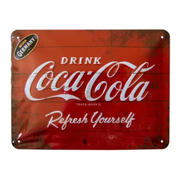 Coca Cola fém tábla - 15x20cm