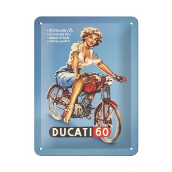 Ducati 60 fém tábla 15x20cm