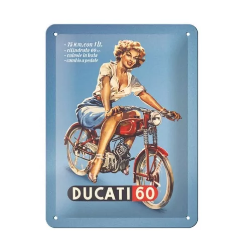 Ducati 60 fém tábla 15x20cm
