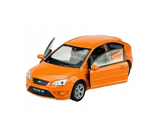 Welly Ford Focus ST dobozos modell autó - narancs/kék