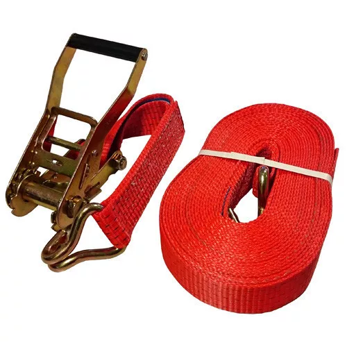 Csomagleszorító heveder - minősített, racsnis, kampós, 12m, 2,5T