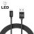 Delight MicroUSB mobil kábel - 100cm - LED fénnyel - fekete
