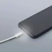 Delight MicroUSB mobil kábel - 100cm - LED fénnyel - fehér