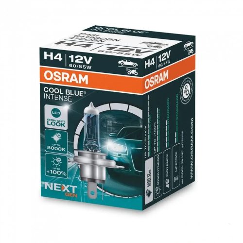 OSRAM H4 Cool Blue Intense +100% H4 60/55W halogén izzó - 1db