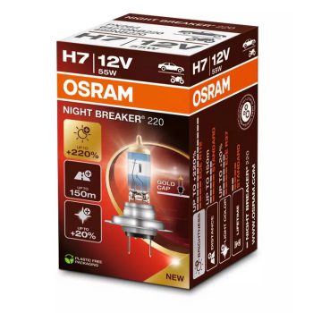 Osram Night Breaker  +220% halogén izzó - 12V H7 55W - 1db