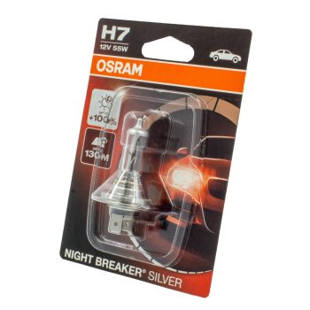   OSRAM Night Breaker Silver +100% halogán izzó - H7 - PX26d - 12V - 55W - 1db