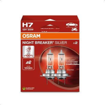   OSRAM Night Breaker Silver +100% izzó - H7 - PX26d - 12V - 55W - pár
