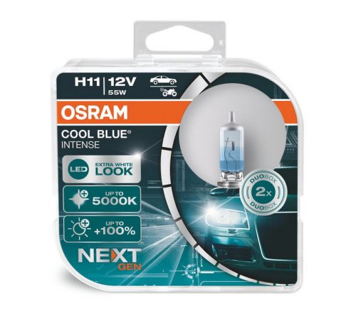 Osram CoolBlue Nextgen H11 izzó - párban - +100%, 55W - 12V