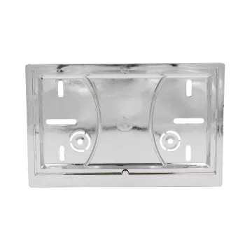 Motorkerékpár rendszám tartó - króm