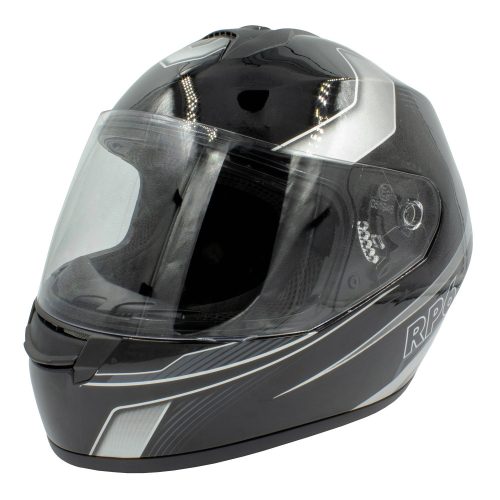 SHIDO Integral FF006 Motorkerékpáros Bukósisak, Fekete-Grafit, XL