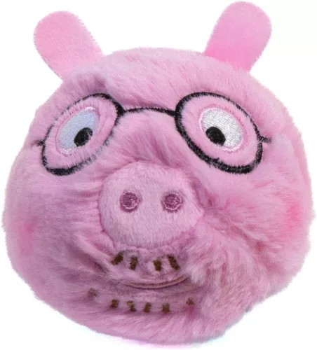 TY pattogó plüss figura - Daddy Pig, Peppa malac- 8cm