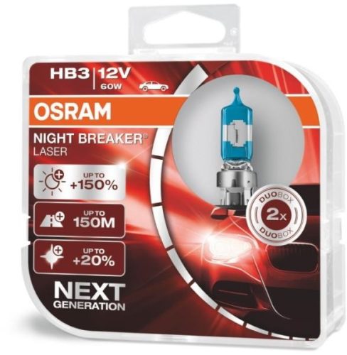 OSRAM Night Breaker Laser Next Gen. halogén izzó - HB3 - 60W - 12V - párban