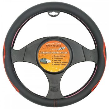 Kormányvédő - fekete-piros fényes- 37-39 cm