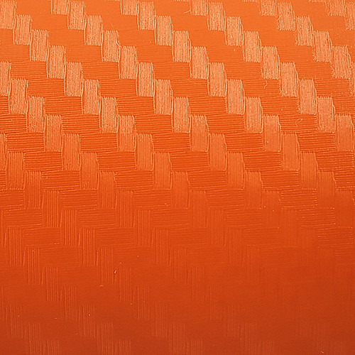 3D karbon dekor fólia - narancs - 50x152cm