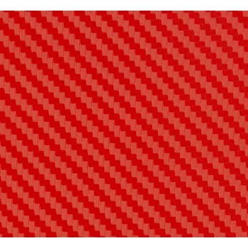 3D karbon dekor fólia - piros - 50x152cm