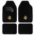 Momo textil autószőnyeg szett - fekete-fehér/sárga