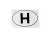 H betű kisméretű matrica - 110x75 mm