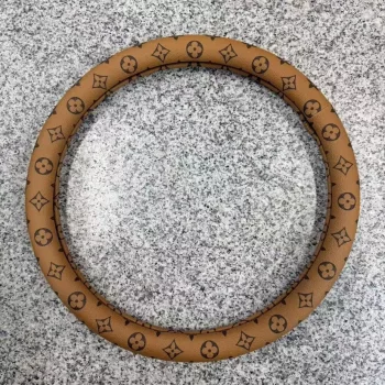 Kormányvédő huzat - világosbarna, mintás - 37-39cm