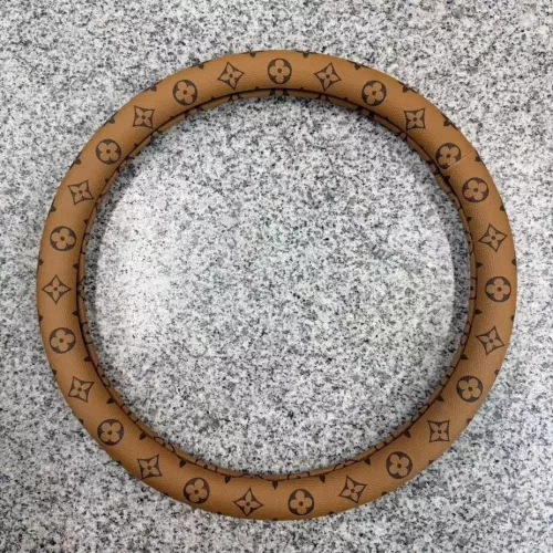 Kormányvédő huzat - világosbarna, mintás - 37-39cm