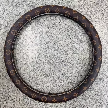 Mintás kormányvédő huzat - sötétbarna - 37-39cm