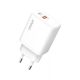 YooUp NC56-D dupla hálózati töltő - USB- Type-C - PD20W - fehér