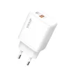 YooUp NC56-D dupla hálózati töltő - USB- Type-C - PD20W - fehér