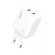 YooUp NC63-F dupla hálózati töltő - Type-C - PD 40W - fehér