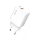 YOOUP NC56-D USB+USB-C 18W/20W 1,5A/1,67A hálózati töltő - fehér