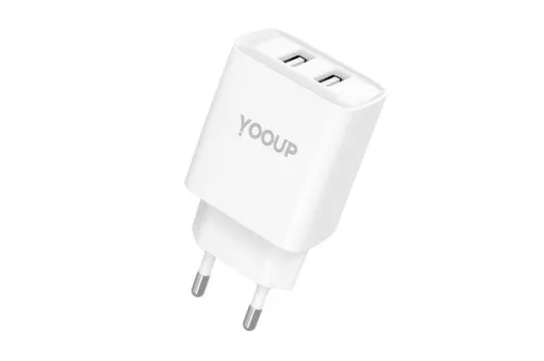 YOOUP NC96-B 2XUSB-A hálózati töltő - 2,4A 12W
